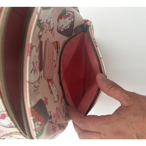 Loungefly Sanrio x Hello Kitty Sushi Mini Backpack Pink Vegan Leather - Picture 10 of 12